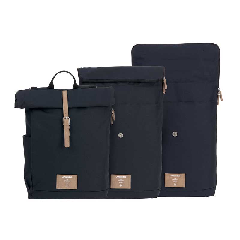 Sac à dos à langer Rolltop Bleu nuit Lässig Extensible