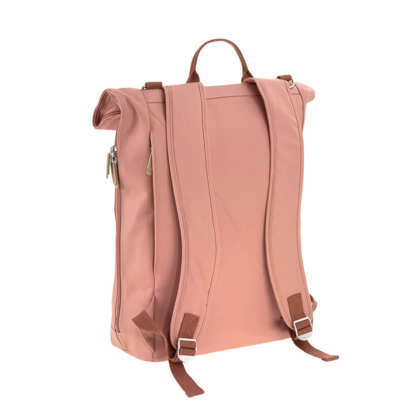 Sac à dos à langer Rolltop Cannelle Lassig dos