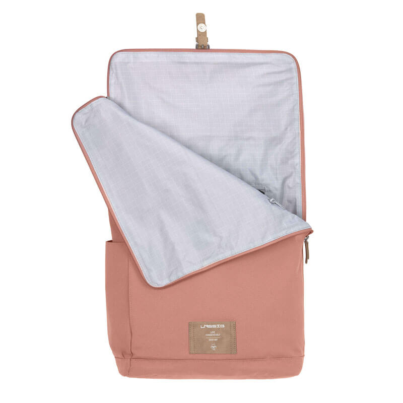 Sac à dos à langer Rolltop Cannelle Lassig poche