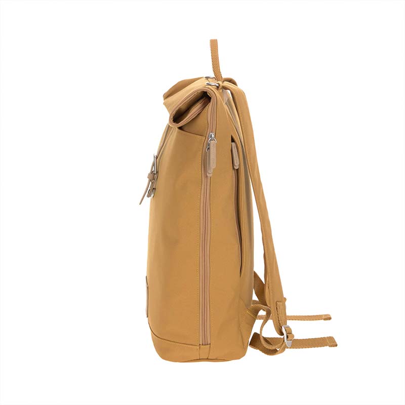 Sac à dos à langer Rolltop Curry Lässig Profil