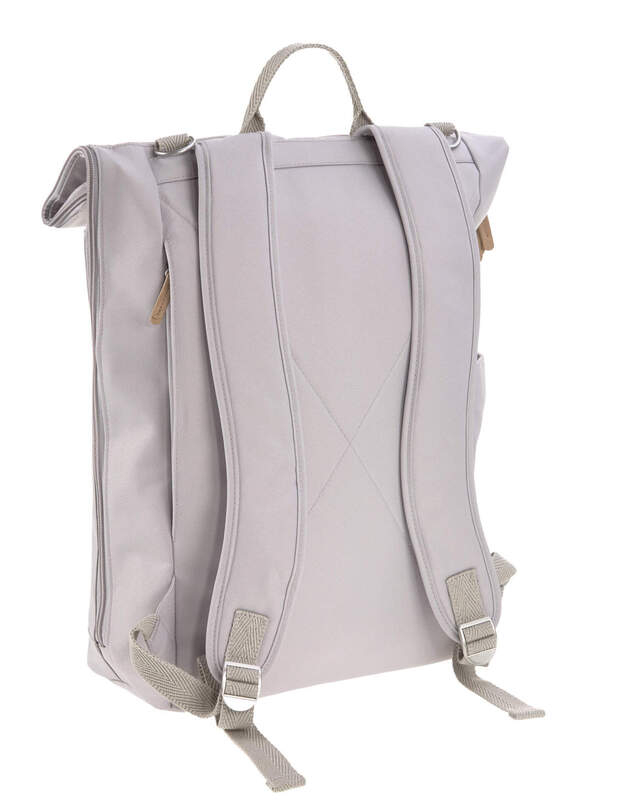 Sac à dos à langer Rolltop Gris Lassig Arrière