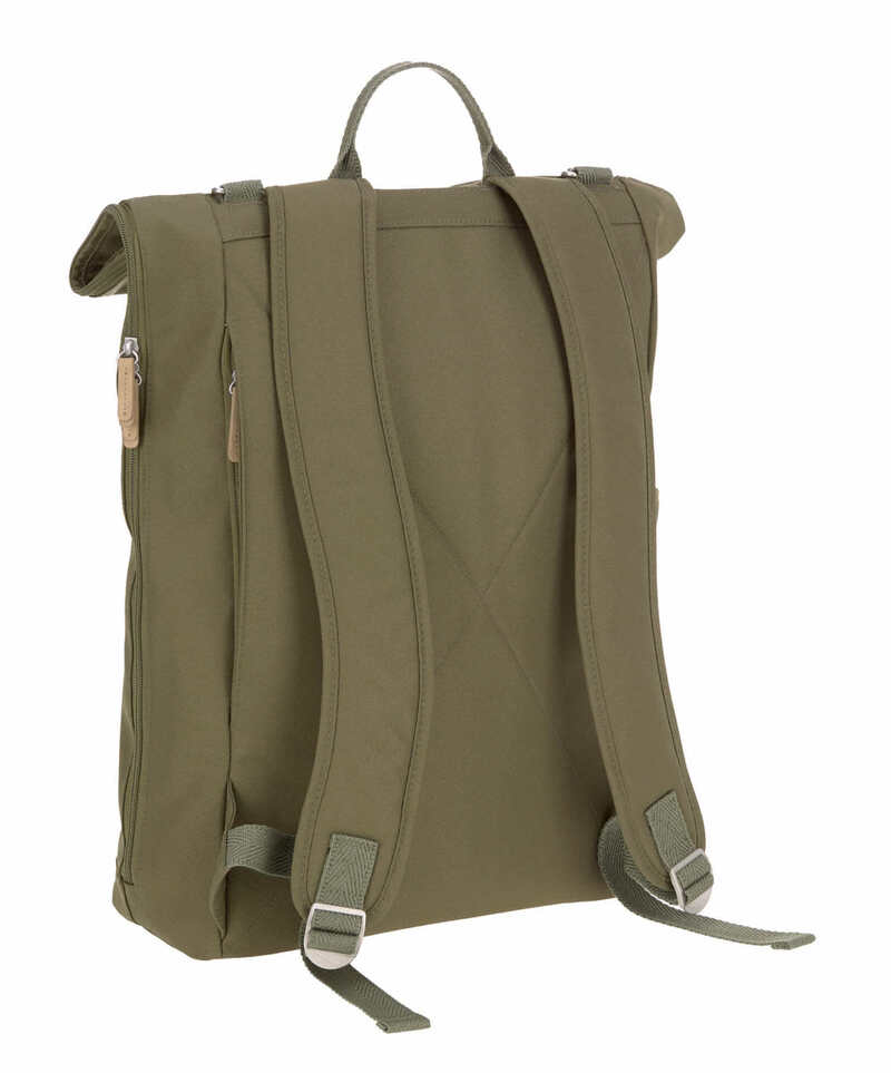 Sac à dos à langer Rolltop Olive Lassig Arrière