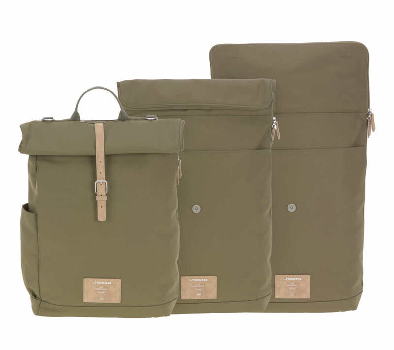 Sac à dos à langer Rolltop Olive Lassig Modulable