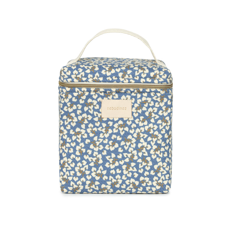 Sac isotherme pour biberon et déjeuner Concerto Opera Blue yumiko Nobodinoz face 