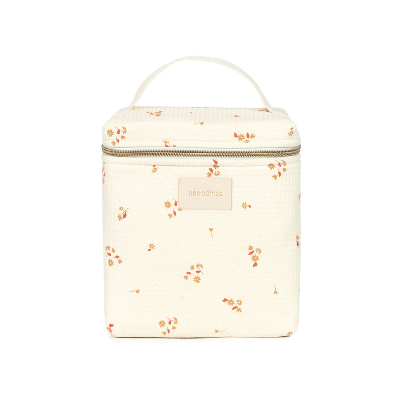 Sac isotherme pour biberon et déjeuner Concerto Opera Yellow lily Nobodinoz face 