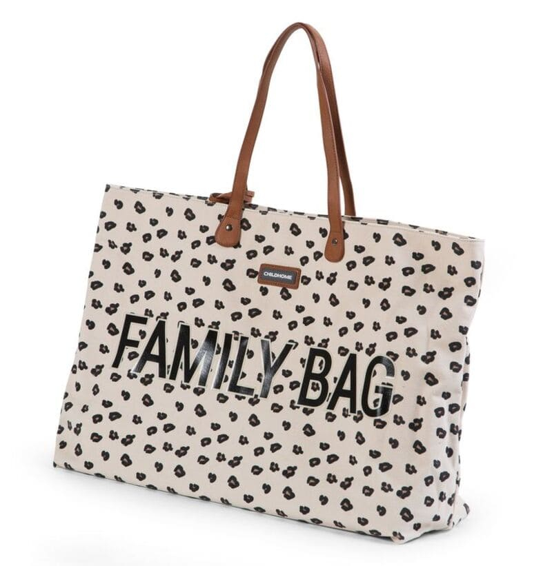 Sac à langer Family Bag Leopard Childhome Gauche