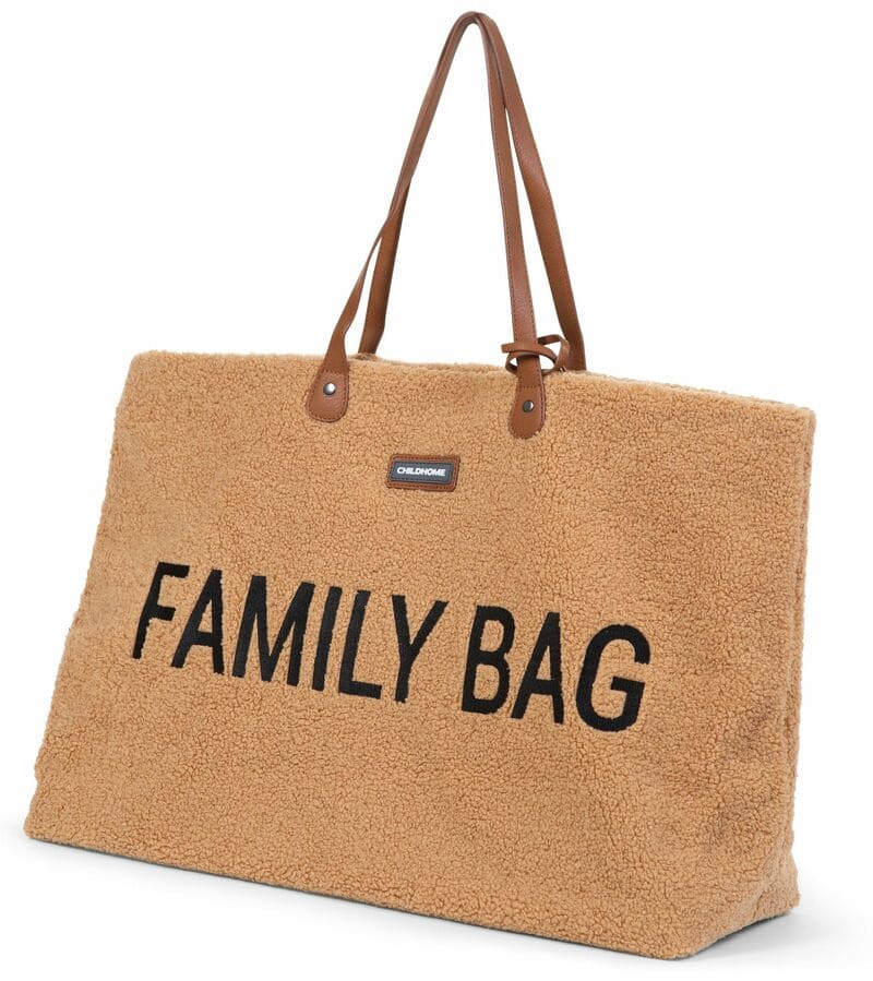 Sac à langer Family Bag Teddy Beige Childhome Gauche