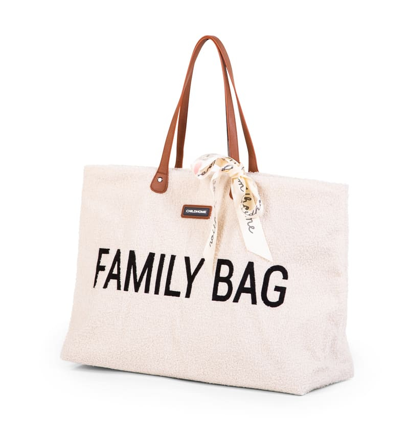 Sac à langer Family Bag Teddy Écru Childhome Droite