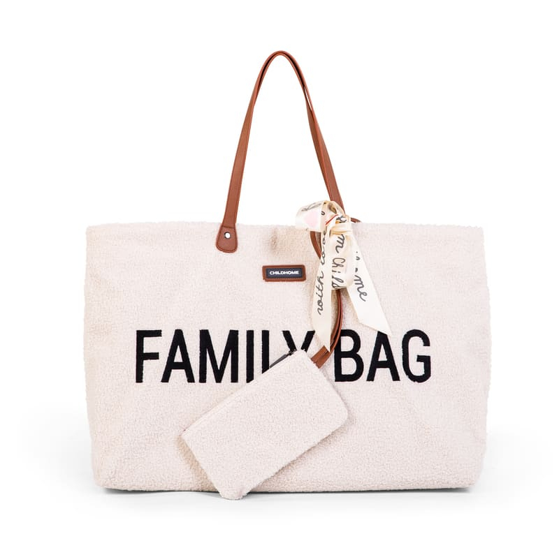 Sac à langer Family Bag Teddy Écru Childhome Pochette