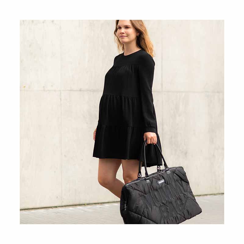 Sac à langer Mommy Bag matelassé Noir Childhome Ambiance