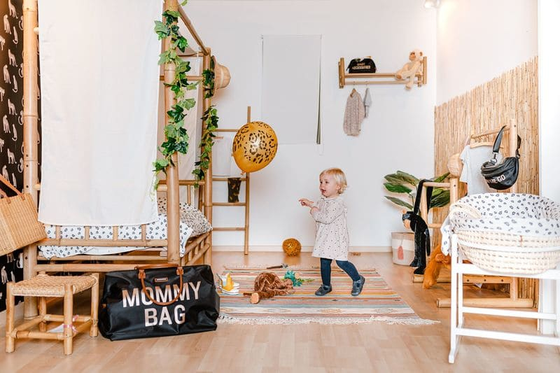 Sac à langer Mommy Bag Noir/Or Childhome Chambre