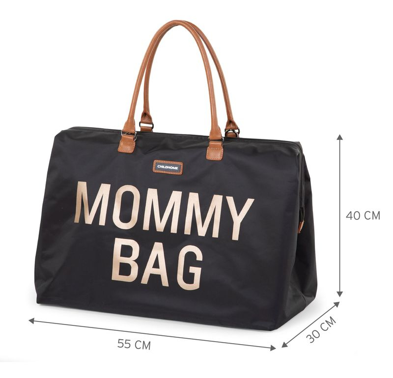 Sac à langer Mommy Bag Noir/Or Childhome Dimensions