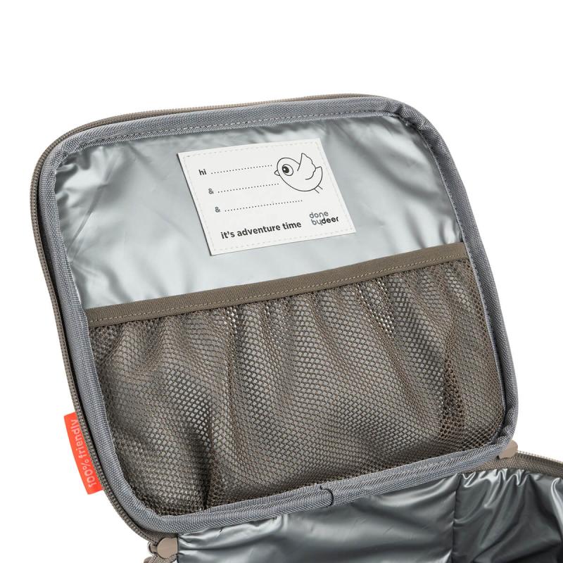 Sac repas isotherme Tiny trails 4 L Sable DONE BY DEER zoom poche intérieur du haut