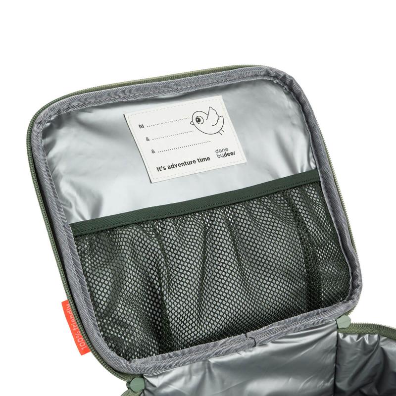 Sac repas isotherme Tiny trails 4 L Vert DONE BY DEER zoom poche du haut intérieure