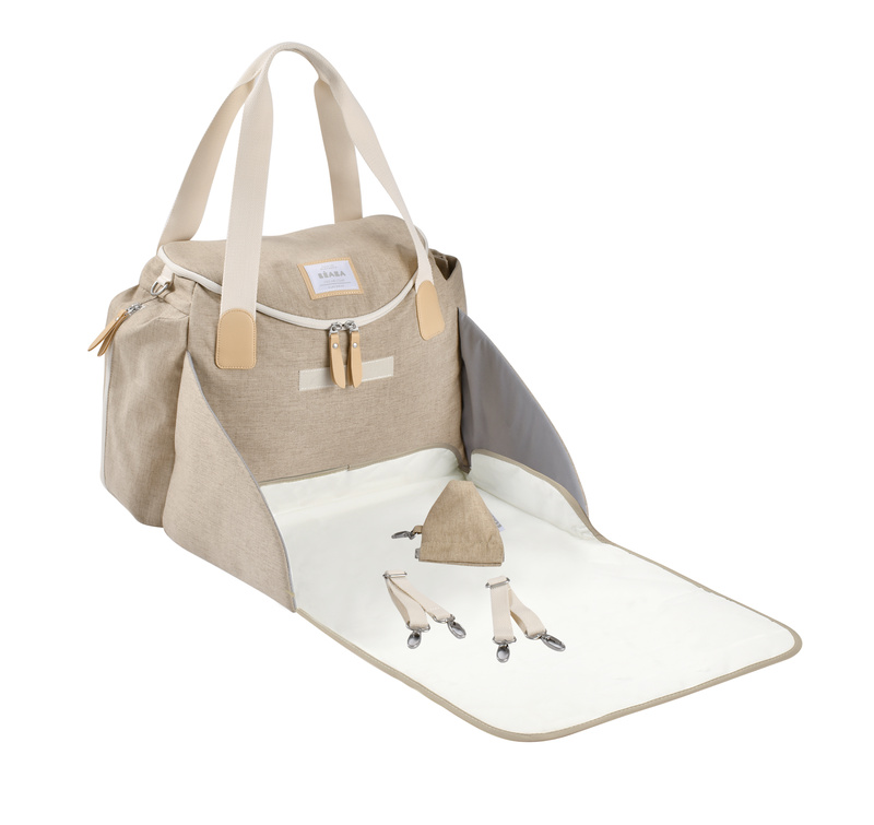 Sac à langer Sydney Eco - Terre d'argile Beaba produit ouvert