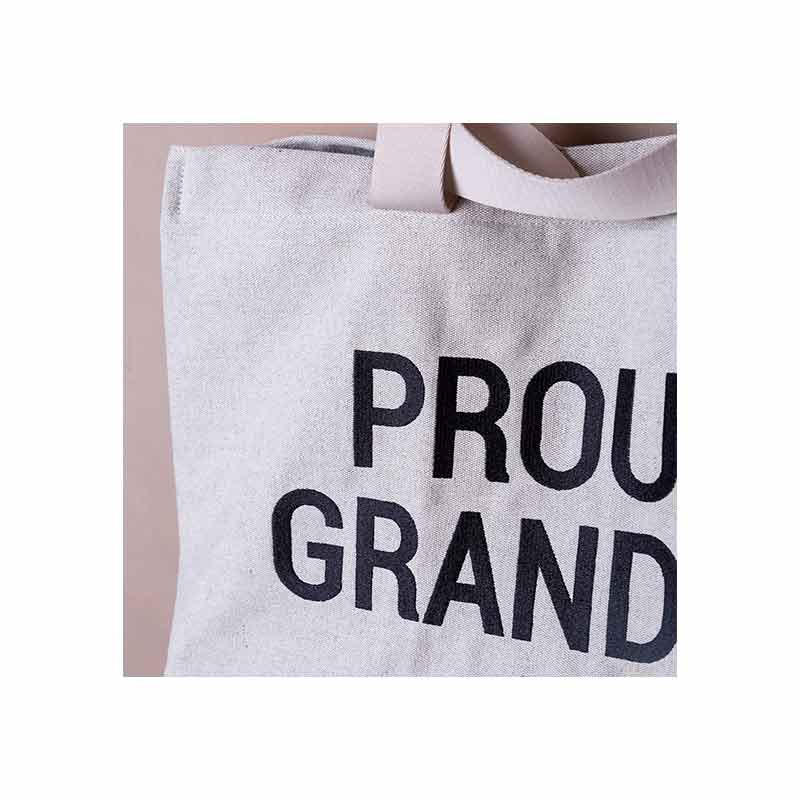 Sac en toile Proud Grandma Childhome Détail