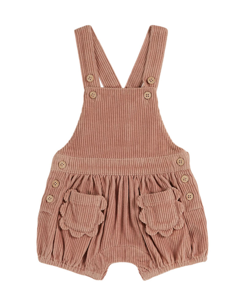 Salopette à poche fleurs en velours poudre Emile & Ida Produit Face
