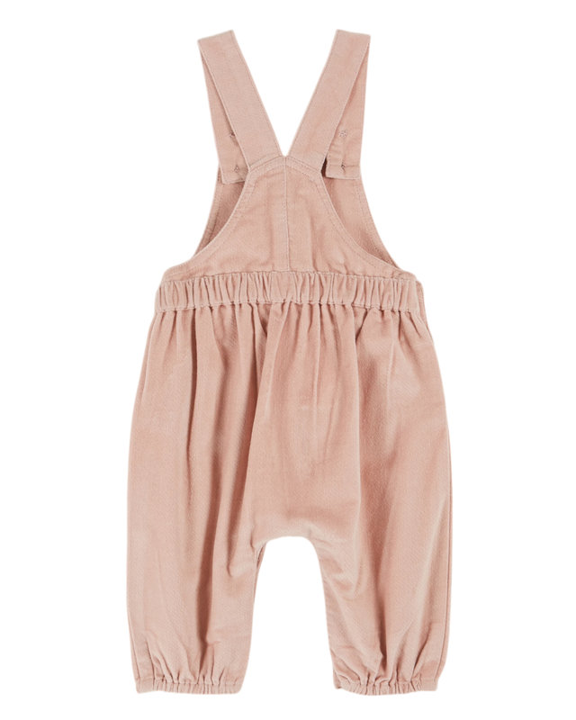 Salopette Bébé Rose Peony en Velours  Emile & Ida dos