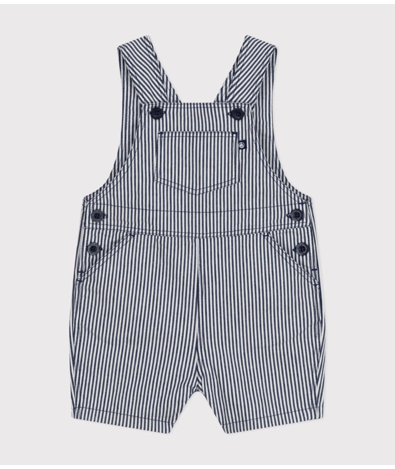 Salopette Courte Rayée Petit Bateau face