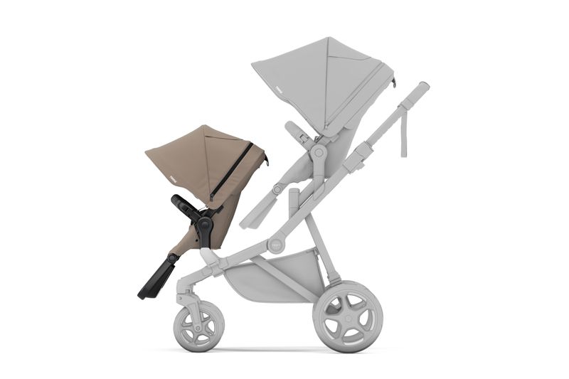 Second siège pour poussette Sleek 2 Sibling Seat Tinted Taupe Thule siège face monde