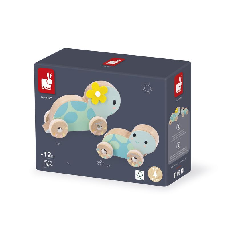 Set de 2 tortues à promener Janod packaging