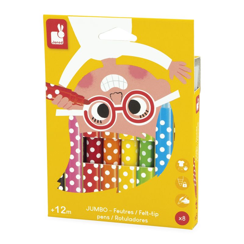 Set de 8 Feutres Jumbo Janod packaging