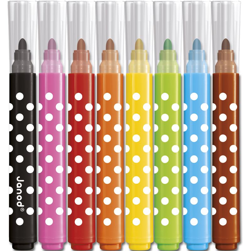 Set de 8 Feutres Jumbo Janod feutres avec bouchon