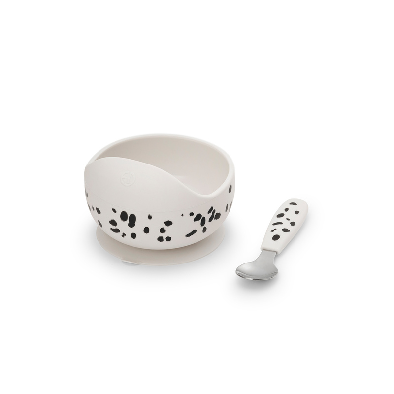 Set bol en silicone - Dalmatian Dots Elodie produit face