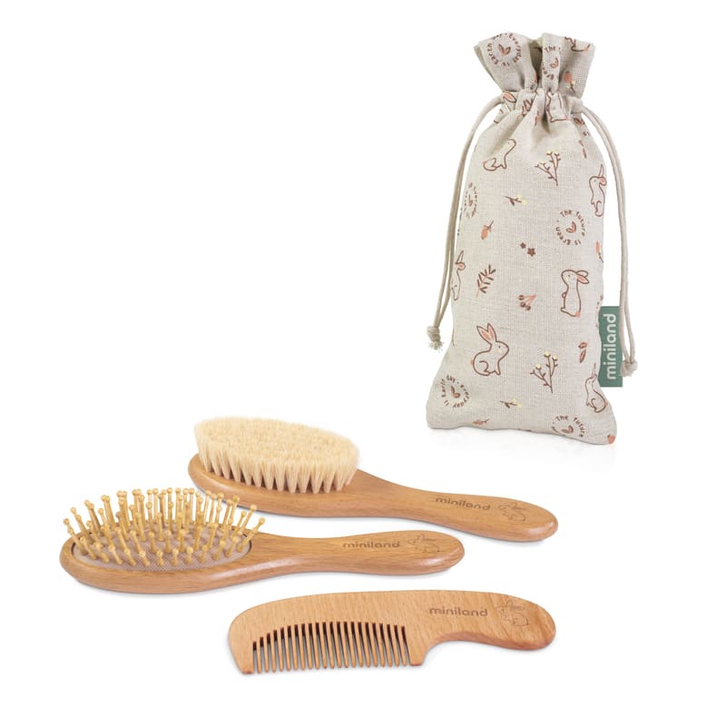 ‌Set de brosses et peigne Natur Haircare Bunny Miniland Produit