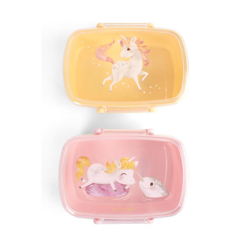 Set de 2 Lunch box La plage des licornes FILIBABBA face
