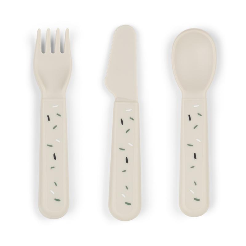 Set de 3 couverts Foodie Confetti Sable DONE BY DEER produit