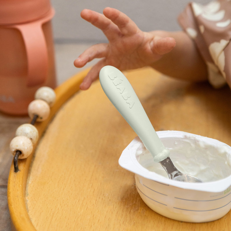 Set de 3 couverts inox Vert de gris Beaba lifestyle 1