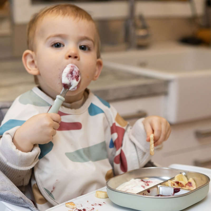 Set de 3 couverts inox Vert de gris Beaba lifestyle 3