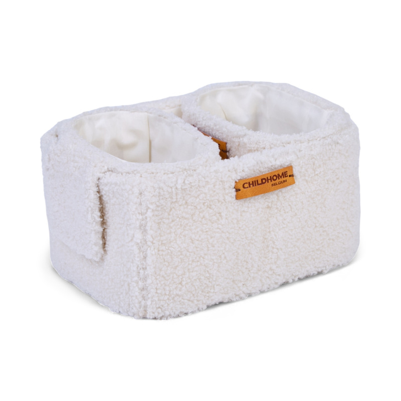Set de 3 Paniers de Rangement à Suspendre Teddy écru Childhome Produit face2