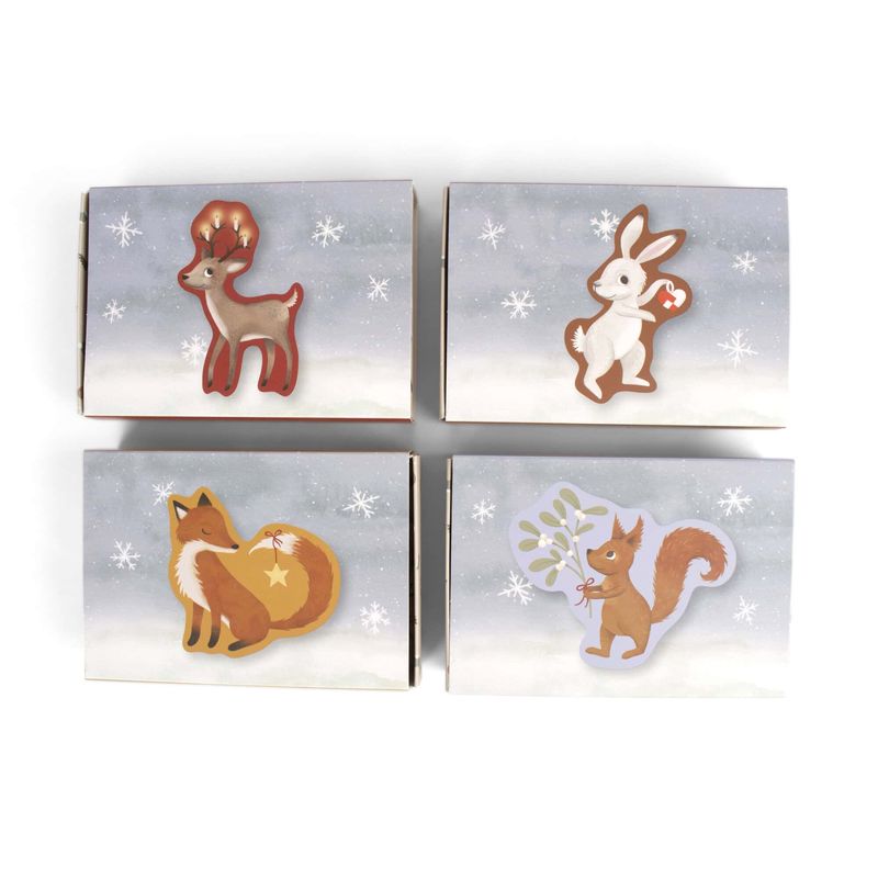 Set de 4 puzzles Wonderful Winter Forest Friends Filibabba produit