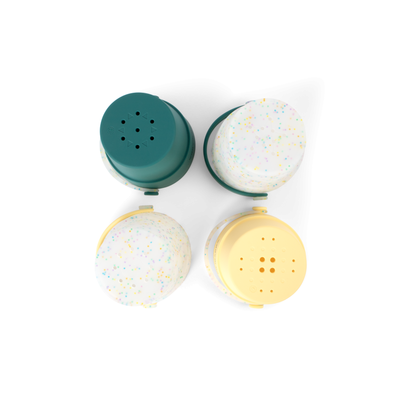 Set de plage en silicone Confetti FILIBABBA seaux troués