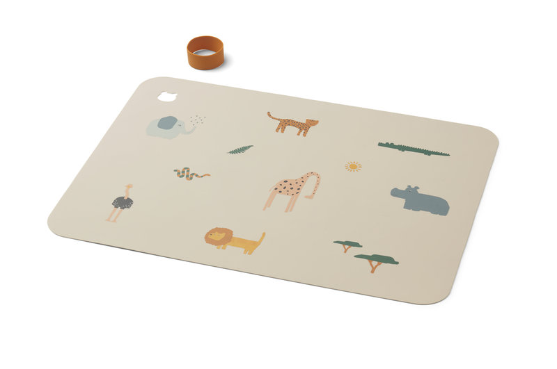 Set de Table Jude Safari sandy mix Liewood face