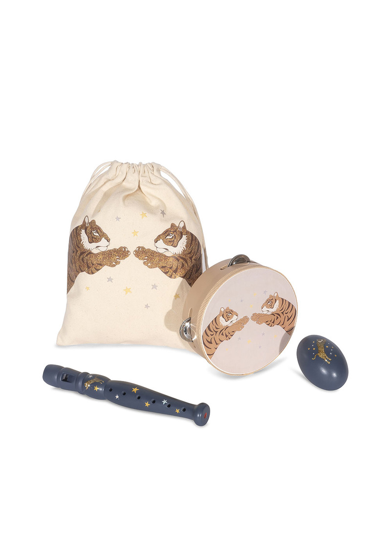 Set du petit musicien Tigre KONGES Produit face