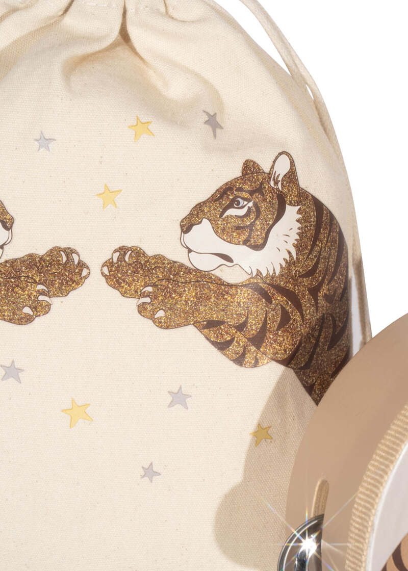 Set du petit musicien Tigre KONGES sac et tambourin