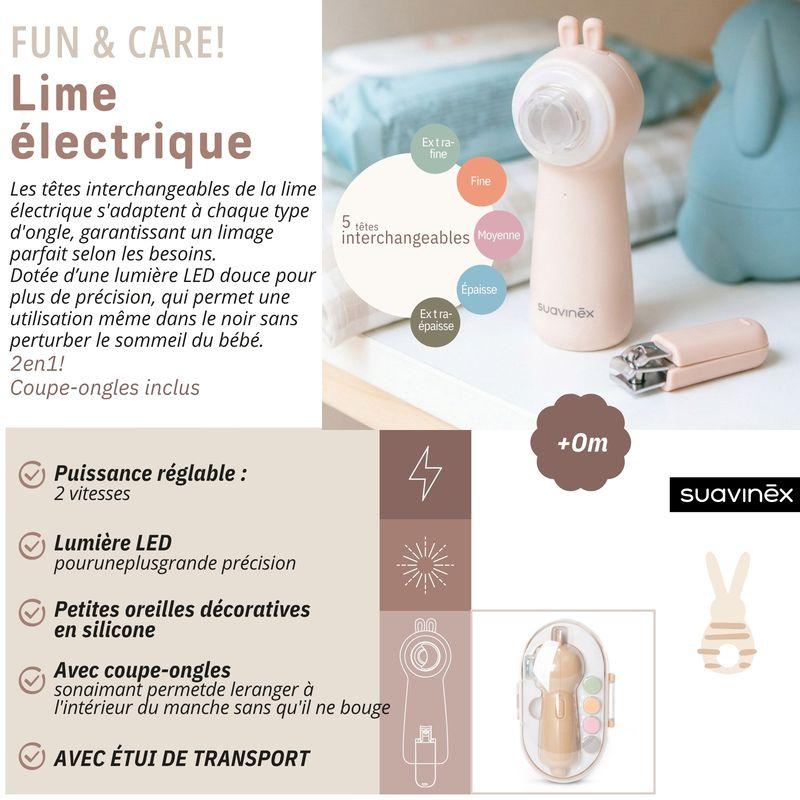 Set lime électrique + coupe-ongles SUAVINEX caractéristiques