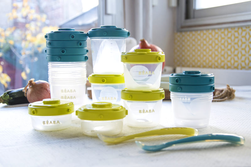 Set Premier Repas Bebe Bleu Vert Beaba Bambinou