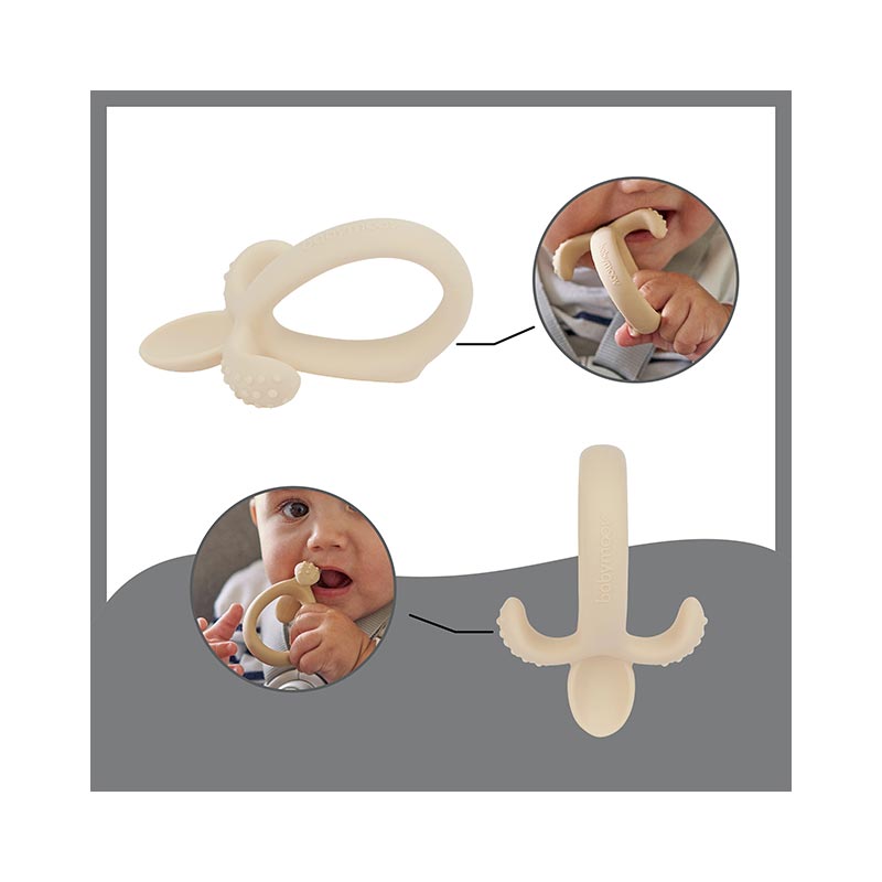 Set repas silicone First'Isy bol, cuillère et bavoir Renard Babymoov Zoom