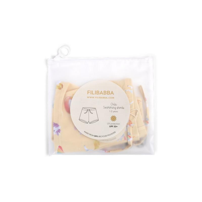 Short de bain 1-2 ans Orla La plage des licornes FILIBABBA packaging