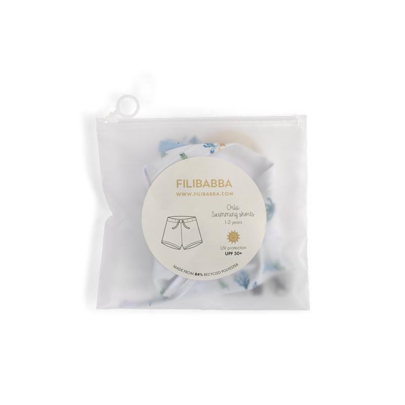 Short de bain 1-2 ans Orla Les contes de Christian la Baleine FILIBABBA packaging