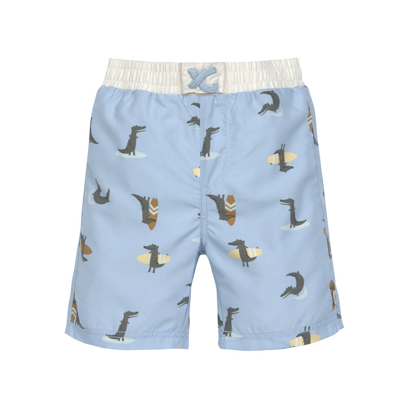 Short de bain Crocodile bleu ciel LASSIG face