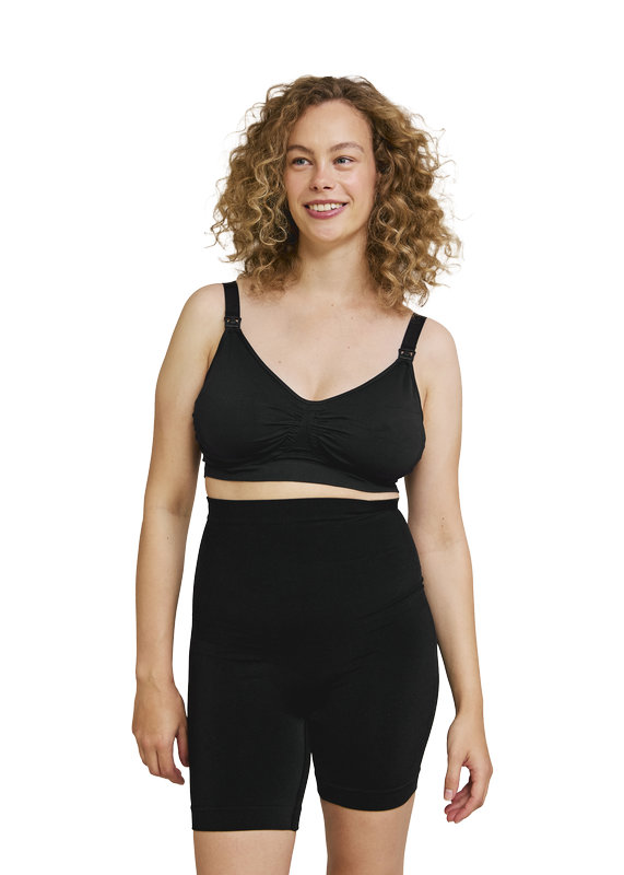 Short gainant de maintien post-partum Noir Carriwell lifestyle 1
