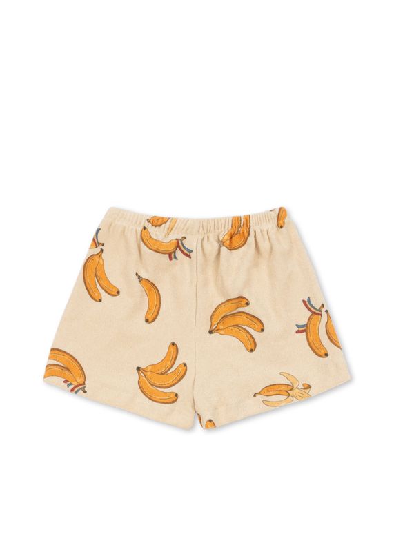 Short Itty en coton éponge bio Banane 2 ans Konges Slojd verso