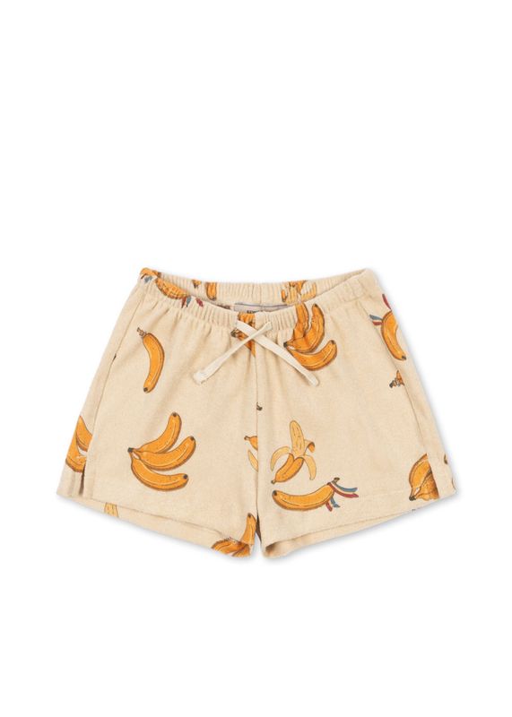 Short Itty en coton éponge bio Banane 2 ans Konges Slojd recto