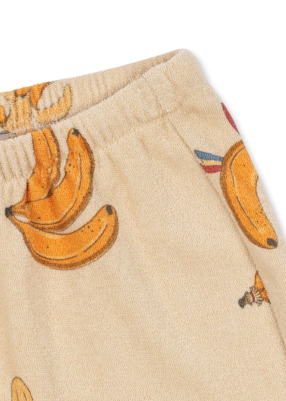 Short Itty en coton éponge bio Banane 2 ans Konges Slojd zoom élastique