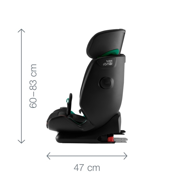Siège-auto Advansafix i-Size groupe 1/2/3 Britax Römer dimensions de côté